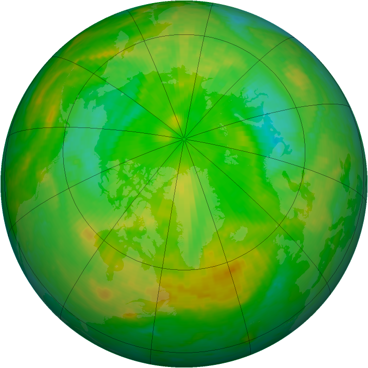 Arctic ozone map for 29 June 2004
